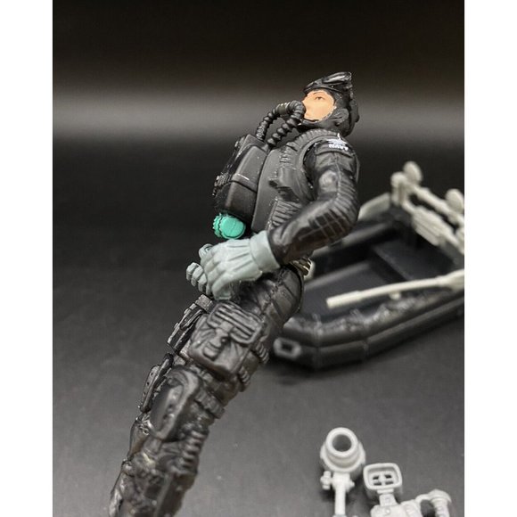 Excite US Navy Seal Figure Boat Raft Chap Mei Action Scuba Gear Camera - Picture 7 of 16